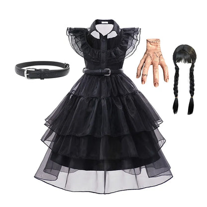 Wednesday Addams Kids Easter Halloween Party Costumes childrensterritory