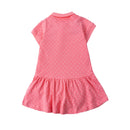 Kids Girls Printed Causal Cotton Polo Dresses for Summer childrensterritory