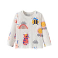 Girls' Long-Sleeved Cartoon Print Casual Tops childrensterritory