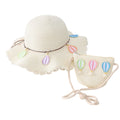 Kid Girl Colorful Anti-Dust Straw Hat with Bag Set  childrensterritory