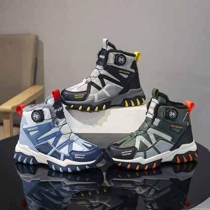 Kids Boys Plush Fashion Winter Warm Fur Shoes childrensterritory