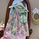 Kids Girls Colorful Flower Design Summer Dresses childrensterritory