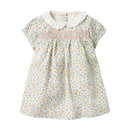 Girls Half Sleeves Floral Printed Casual Summer Dresses childrensterritory