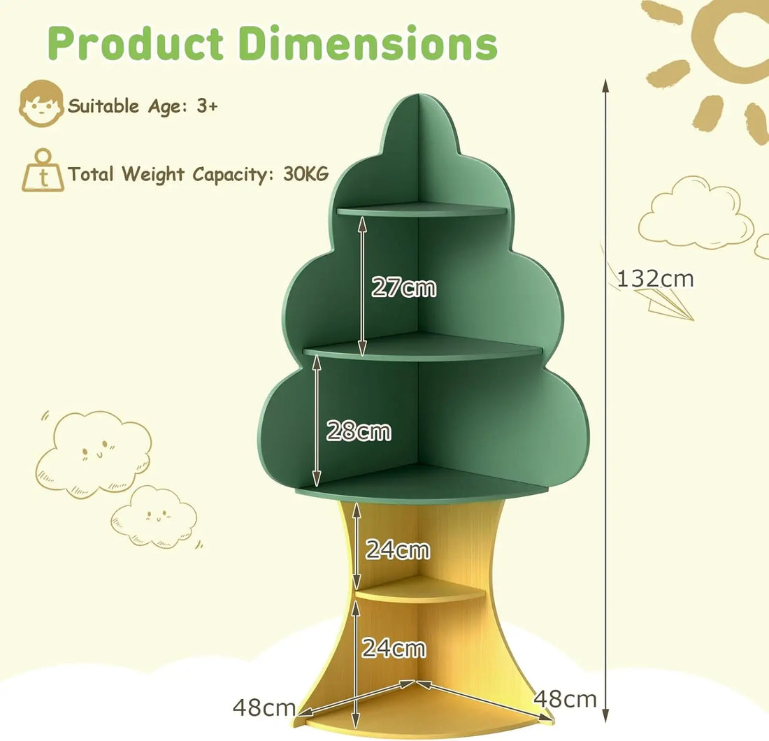 Multi-Functional Tree Design Bookshelf For Kids&