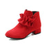 Kids Girls Suede Low Heels Short Ankle Warm Boots childrensterritory