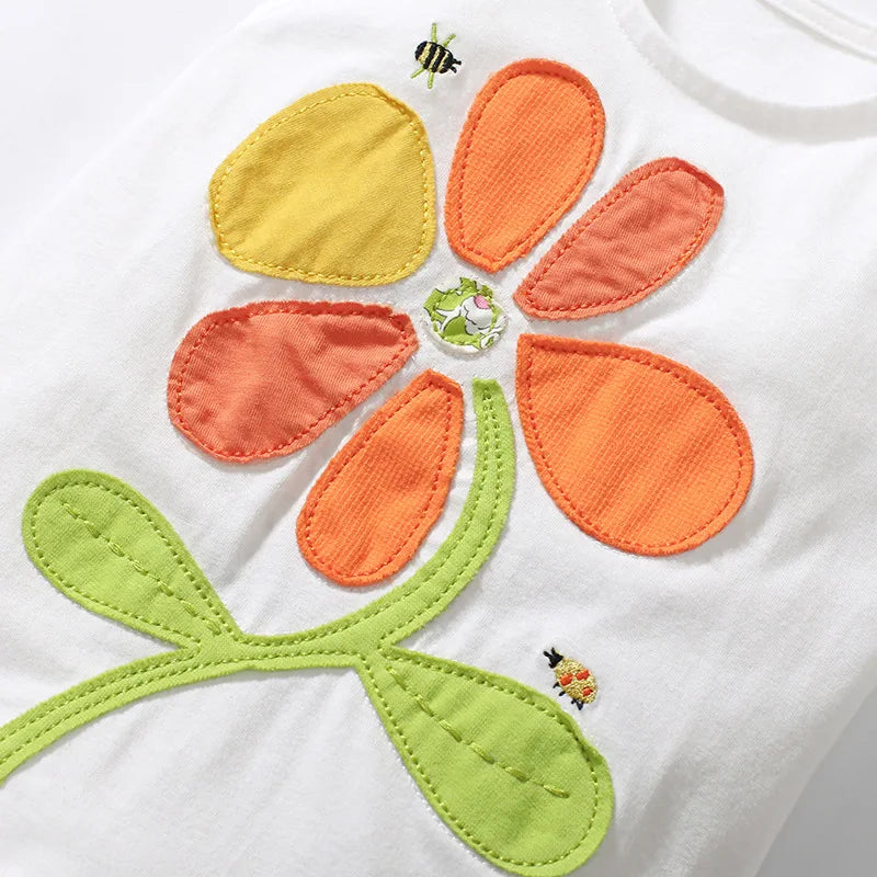 Kids Girls Flower Print Top and Shorts Set for Summer childrensterritory