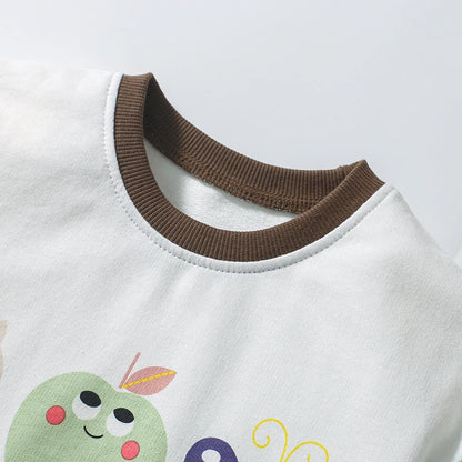 Cartoon Animals Design Tops + Cotton Pants Girls Clothes Sets childrensterritory