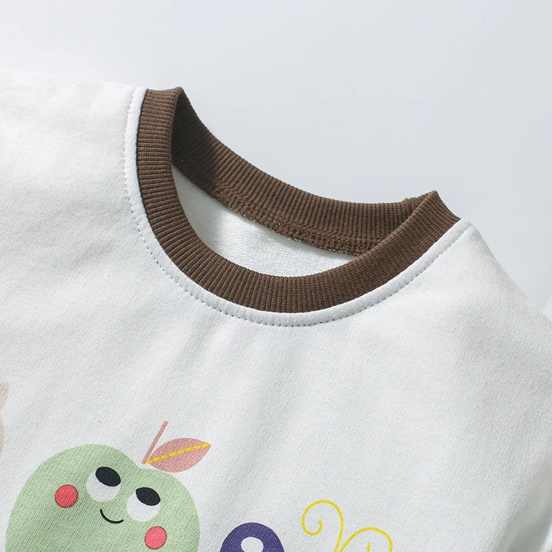 Kids Girls Cartoon Animals Design Cotton Tops + Pants Clothes Set childrensterritory