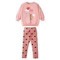 Girls Mouse Cartoon Print Casual Clothing Sets childrensterritory
