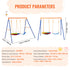 Outdoor Swing Set with 1 Saucer Swing Seat for Kids childrensterritory