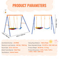 Outdoor Swing Set with 1 Saucer Swing Seat for Kids childrensterritory
