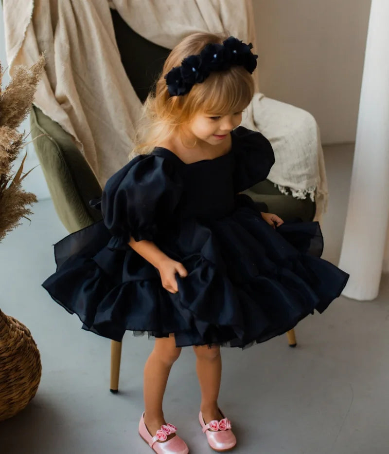 Tutu Flower Girl Dress with Big Bow for Birthday Party childrensterritory