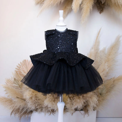 Lalic Beadings Design Tiered Tulle Flower Girl Dresses
