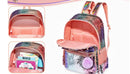 Kids Girls Bowknot Cute Sequin School Backpack with Lunch Box