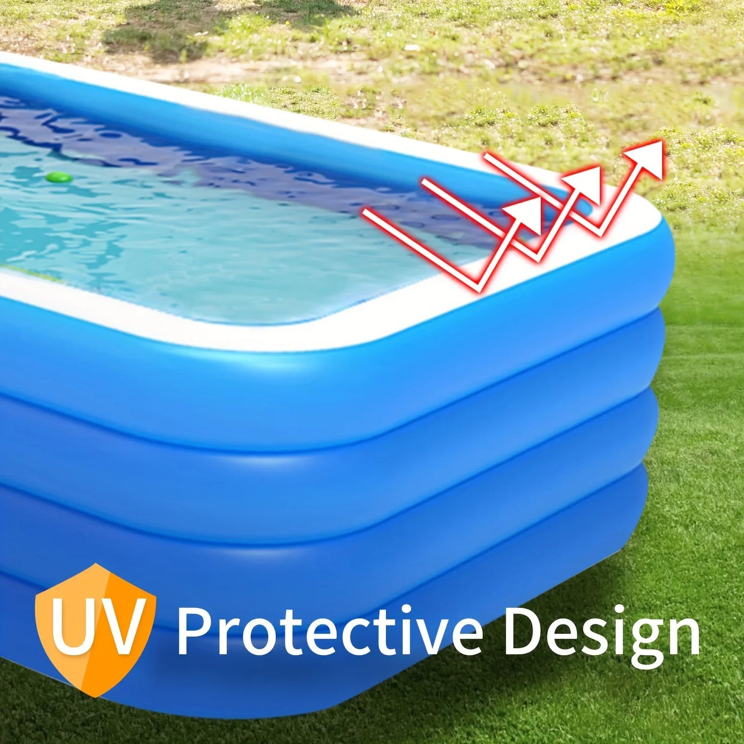 2/3M Big Rectangular Inflatable Swimming Pool for Family