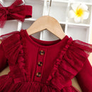 Baby Girls’ Winter Outfits with Delicate Lace Design childrensterritory
