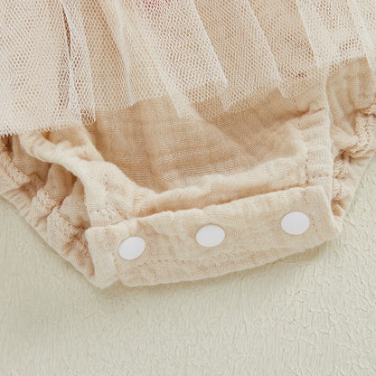 Newborn Baby Girl Long Sleeves Embroidery Design Party Dresses