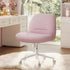 Armless Wide Cross Chair with Wheels for Home Office childrensterritory