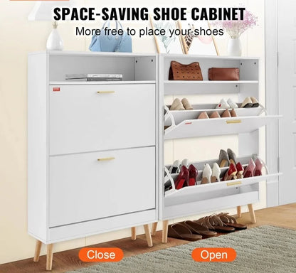 White Entryway Shoe Storage Cabinet for Home childrensterritory