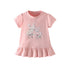 Butterflies Embroidery Design Summer Cotton T- Shirts For Girls childrensterritory