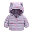 Baby Boys/Girls Cartoon Print Hooded Parka/Jackets