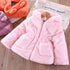 Plush Imitation Fur Hooded Kids Girls Warm Jackets childrensterritory