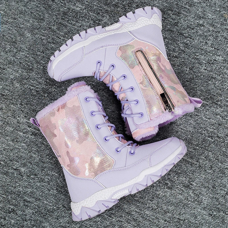 Elegant Waterproof Kids Girls Warm Snow Boots