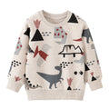 Cartoon Animal Print Long Sleeve Kids Boys Sweatshirts childrensterritory