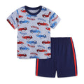Kids Boys Cartoon Plane Design Summer Clothing Sets childrensterritory