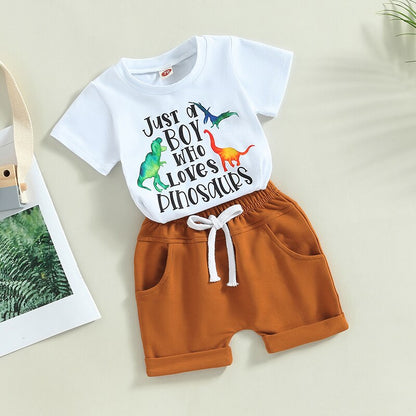 Letter Print Top and Trousers Baby Boy 2Pcs Casual Suit childrensterritory