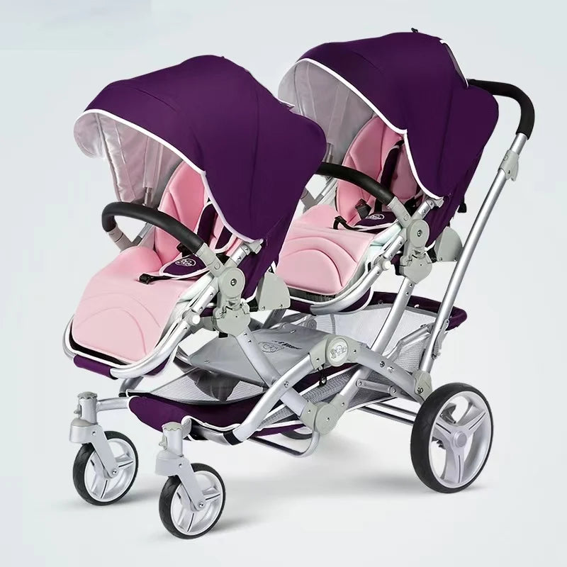 Light And Shock Proof Folding Luxury Twin Baby Stroller childrensterritory