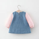 Bow Design Denim Costume For New Born Baby Girl childrensterritory