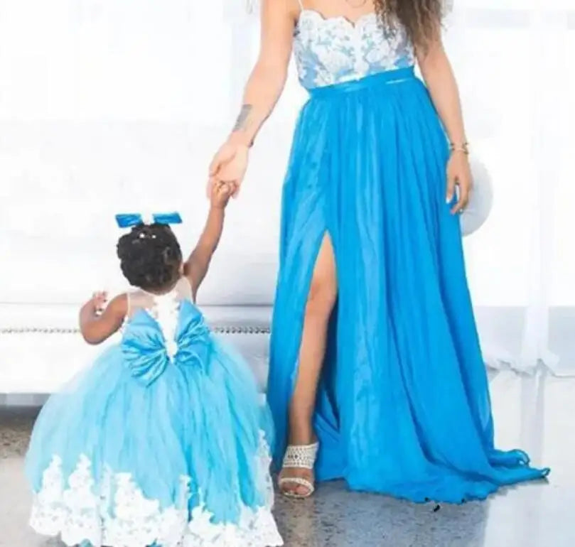 White Lace Design with Crystals Belt Birthday Party Gown for Girls childrensterritory
