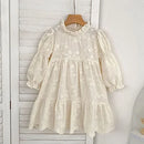 Baby Kids Long Sleeves Lace Design Christmas Party Costumes childrensterritory