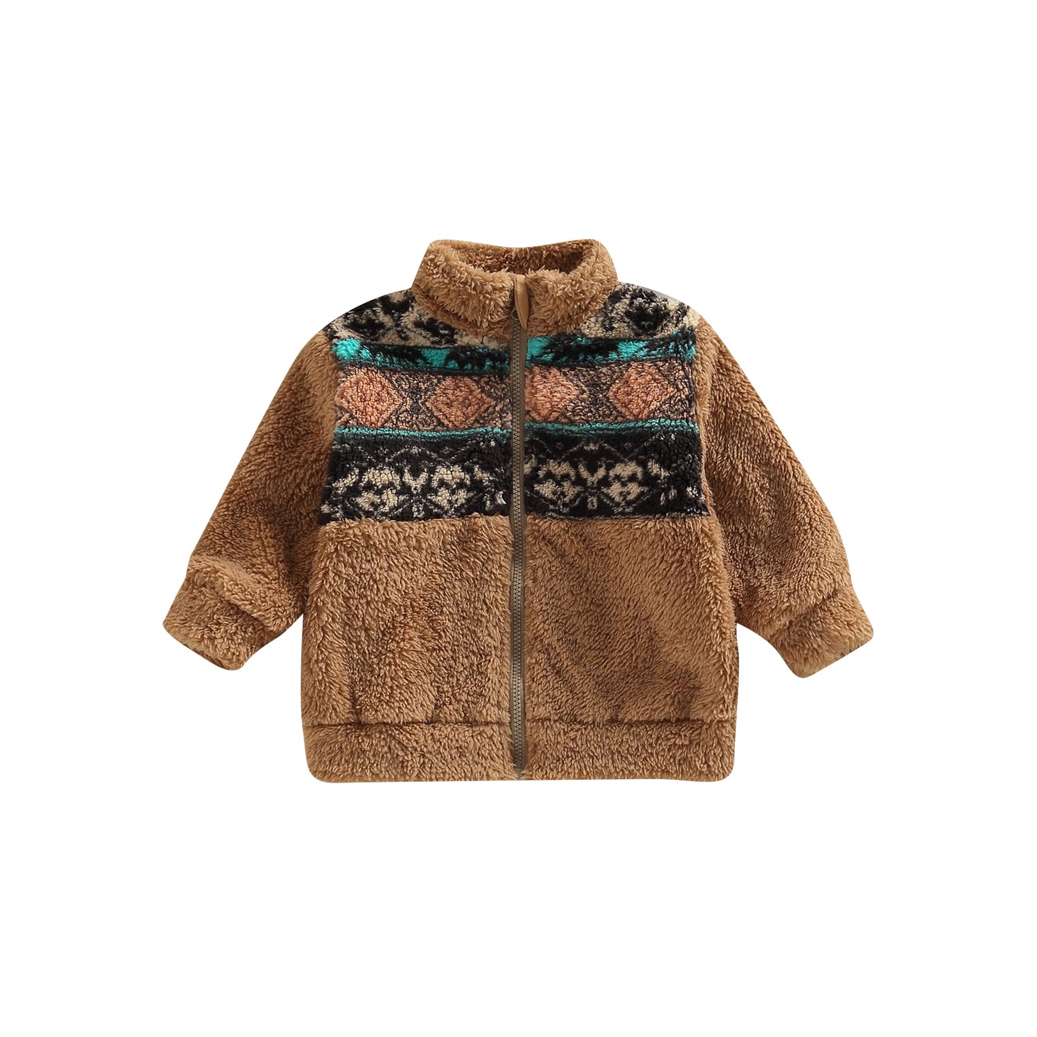 Baby Girls Boys Bohemian Print Stand Collar Jackets