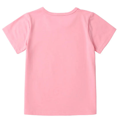 Kids Girls Cartoon Animal Print T-shirts Shorts Pajamas Set childrensterritory