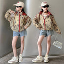 Young Girls Floral Pattern Hooded Jacket for All Season childrensterritory