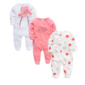 3-4 Pcs/Lot Baby Girls Boys Cartoon Design Cotton Rompers