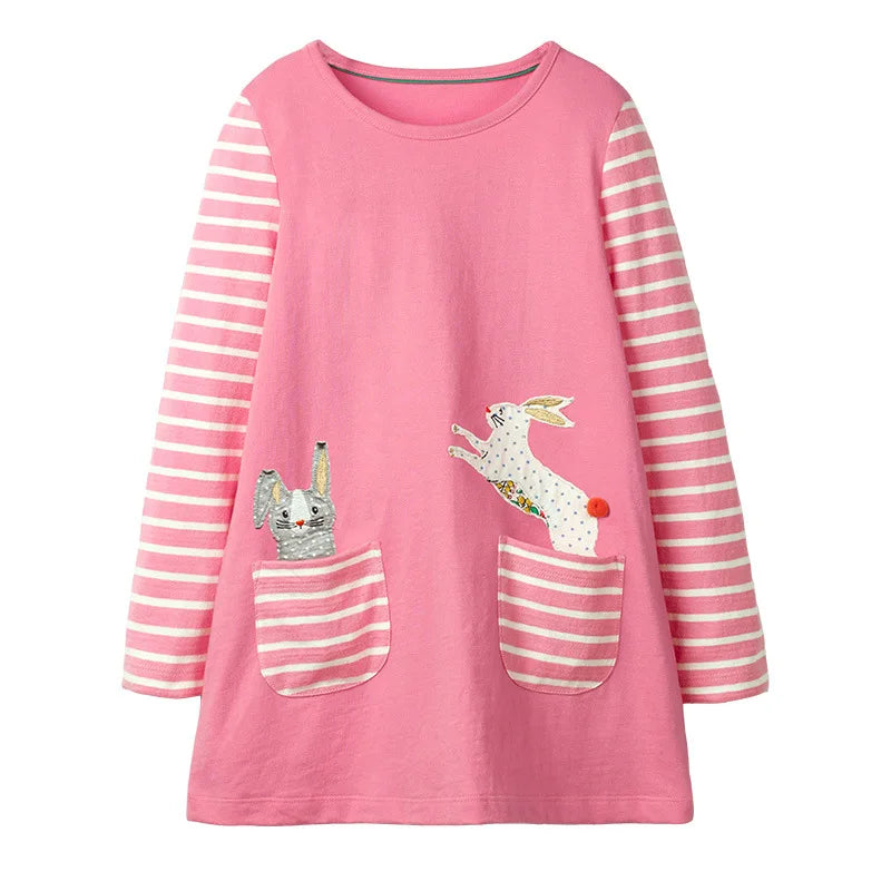 Long-Sleeved Printed Summer Dresses For Girls childrensterritory