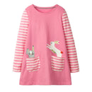 Long-Sleeved Printed Summer Dresses For Girls childrensterritory