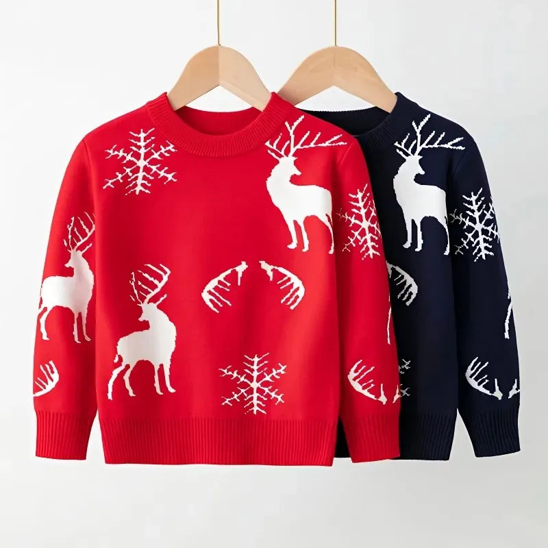 Baby Kids Long Sleeves Christmas Design Winter Sweater