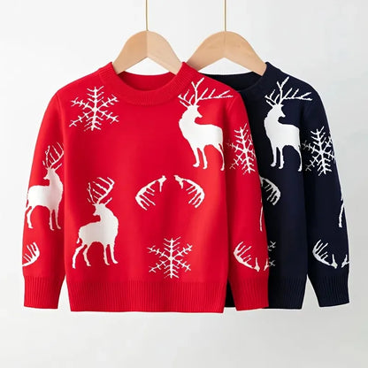 Baby Kids Long Sleeves Christmas Design Winter Sweater