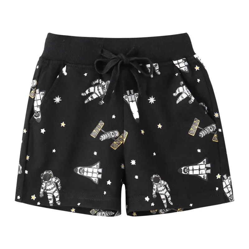 Kids Boys Jungle Theme Print Cotton Short Pants for Summer