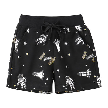 Kids Boys Jungle Theme Print Cotton Short Pants for Summer