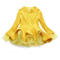 Kids Girls Ruffle Long Sleeve Warm Princess Dresses childrensterritory