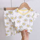 Printed 2pcs/set Toddler Girls Top and Pajama Set Home Wear childrensterritory