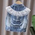 Baby/Kids Stylish Flower Print Denim Vests childrensterritory