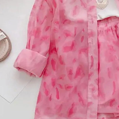 Kids Girls Sunscreen Jacket + Shorts 2Pcs Summer Outfit Set childrensterritory