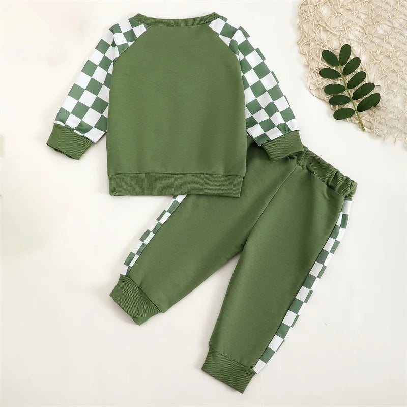 Baby's St Patrick's Day Outfit in Green Shamrock Print