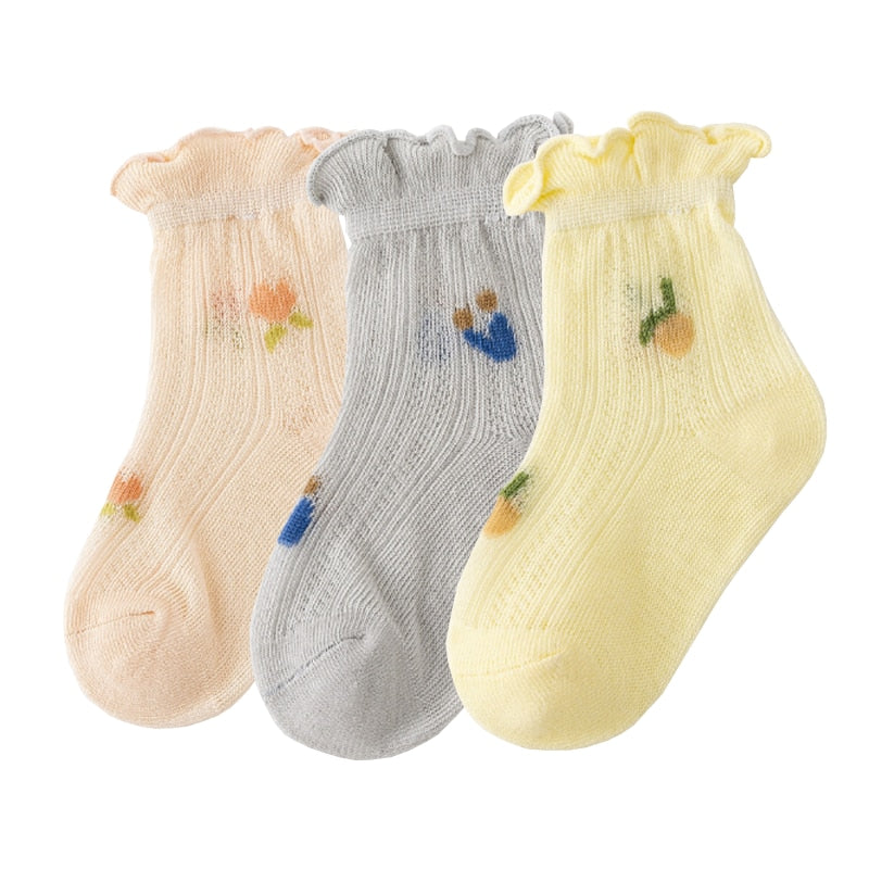 3Pair/lot New Thin Casual Baby/Toddler Summer Socks childrensterritory